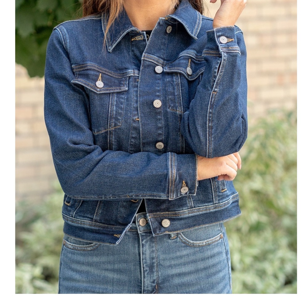 Judy Blue Denim Jacket Women‎ Sm. Country Dark Wash  Cowgirl Quiet Luxury
